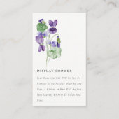 Carte D'accompagnement Élégant Violet Floral Display Baby shower douche (Devant)
