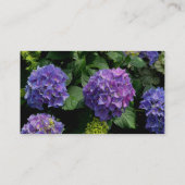 Carte D'accompagnement Elégant violet magenta florales roses hydrangées (Dos)