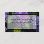 Carte D'accompagnement Elégant violet magenta florales roses hydrangées (Devant)