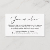 Carte D'accompagnement Élégant Virtual Online Graduation Party (Devant)