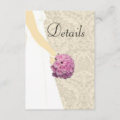 Carte D'accompagnement Elegant Wedding Gown Détails du Mariage (Devant)