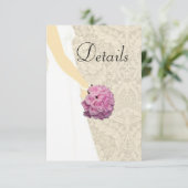 Carte D'accompagnement Elegant Wedding Gown Détails du Mariage (Debout devant)