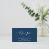 Carte D'accompagnement Elegant Wedding Invites RSVP via Phone or Email (Debout devant)