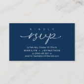 Carte D'accompagnement Elegant Wedding Invites RSVP via Phone or Email (Devant)