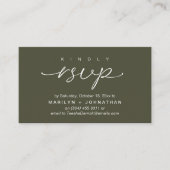 Carte D'accompagnement Elegant Wedding Invites RSVP via Phone or Email (Devant)