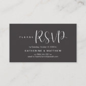 Carte D'accompagnement Elegant "Wedding RSVP" Reminder Details (Devant)