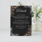 Carte D'accompagnement Elegant Wedding with Dark Floral  (Debout devant)