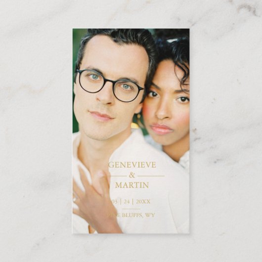 Carte D'accompagnement Elegant Whimsical Script Photo Qr Code Wedding (Dos)