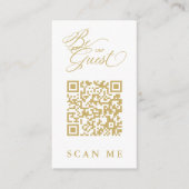 Carte D'accompagnement Elegant Whimsical Script Photo Qr Code Wedding (Devant)