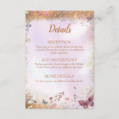 Carte D'accompagnement Élégant Whimsical Wildflower rose (Devant)