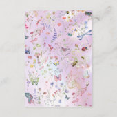 Carte D'accompagnement Élégant Whimsical Wildflower rose (Dos)