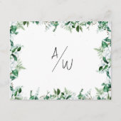 Carte D'accompagnement Elegant White Floral and Greenery Wedding (Dos)