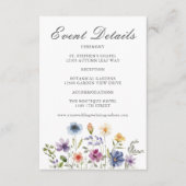 Carte D'accompagnement Elegant Wildflower Spring Wedding (Devant)