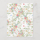 Carte D'accompagnement Elegant Wildflower Wedding Details (Dos)