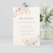 Carte D'accompagnement Elegant Wildflowers Reception Wedding (Debout devant)