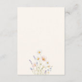 Carte D'accompagnement Elegant Wildflowers Reception Wedding (Dos)