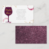 Carte D'accompagnement Elégant Wine nuptiale douche (Devant / Derrière)