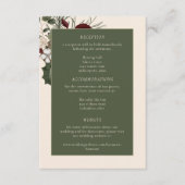 Carte D'accompagnement Elegant Winter Berries & Pine Ivory Wedding (Devant)
