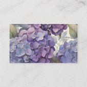 Carte D'accompagnement Elégante aquarelle bleu violet poussiéreuse (Dos)