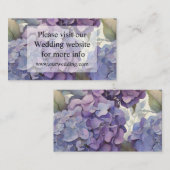 Carte D'accompagnement Elégante aquarelle bleu violet poussiéreuse (Devant / Derrière)