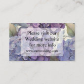 Carte D'accompagnement Elégante aquarelle bleu violet poussiéreuse (Devant)