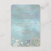 Carte D'accompagnement Elégante aquarelle bleue florale (Devant)