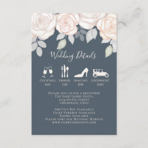 Carte D'accompagnement Elégante aquarelle Blush Floral Calligraphie Photo