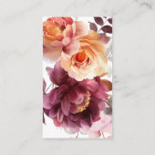 Carte D'accompagnement Elégante aquarelle Bourgogne QR Code Mariage RSVP (Dos)