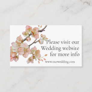 Carte D'accompagnement Elégante aquarelle douce rose oranger fleurit
