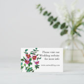 Carte D'accompagnement Elégante aquarelle moderne fleur sauvage rose fonc (Debout devant)