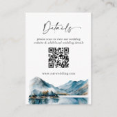 Carte D'accompagnement Elégante aquarelle Mountain Détails de la forêt (Devant)