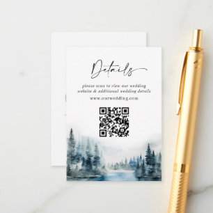 Carte D'accompagnement Elégante aquarelle Mountain Détails de la forêt