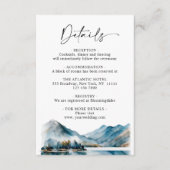 Carte D'accompagnement Elégante aquarelle Mountain Détails de la forêt (Devant)