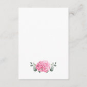 Carte D'accompagnement Elégante aquarelle rose Hydrangea Détails du Maria (Dos)