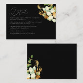 Carte D'accompagnement Elégante aquarelle Rose or vert (Devant / Derrière)