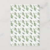 Carte D'accompagnement Elégante aquarelle verdure Détails Mariage (Dos)