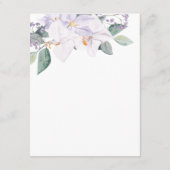 Carte D'accompagnement Elégante Aquarelle violette Fleurs et verdure (Dos)