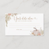 Carte D'accompagnement Elégante automne Date nuit idées. Boîtier de jonct (Devant)