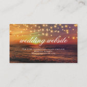 Carte D'accompagnement Elégante Beach Lights Summer Mariage Website Card (Devant)