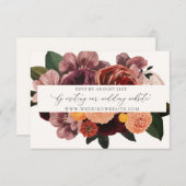 Carte D'accompagnement Élégante calligraphie d'automne Mariage RSVP en li (Devant / Derrière)