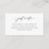 Carte D'accompagnement Élégante calligraphie juste une note personnalisée (Devant)