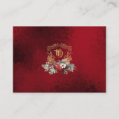 Carte D'accompagnement Élégante calligraphie Mariage rouge et or (Dos)