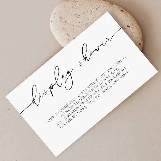 Carte D'accompagnement Élégante Calligraphie minimaliste Douche