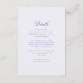 Carte D'accompagnement Élégante calligraphie moderne Détails Mariage (Devant)