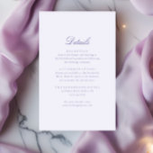 Carte D'accompagnement Élégante calligraphie moderne Détails Mariage