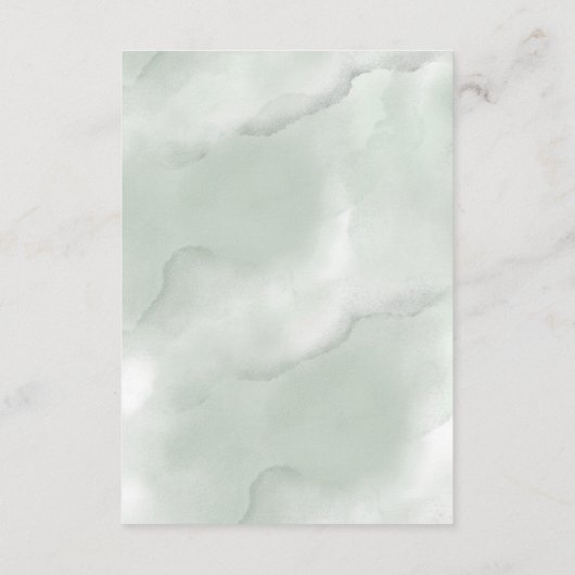 Carte D'accompagnement Élégante calligraphie Verdure Eucalyptus Mariage (Dos)