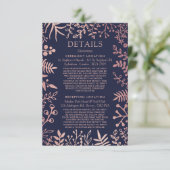 Carte D'accompagnement Elégante collection de Mariages floraux Roses et m (Debout devant)