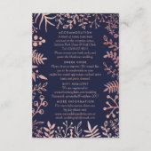 Carte D'accompagnement Elégante collection de Mariages floraux Roses et m (Dos)