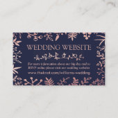 Carte D'accompagnement Elégante collection de Mariages floraux Roses et m (Devant)