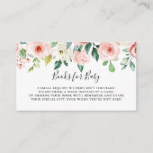 Carte D'accompagnement Elégante Dainty Floral Baby shower Demande de rése (Devant)